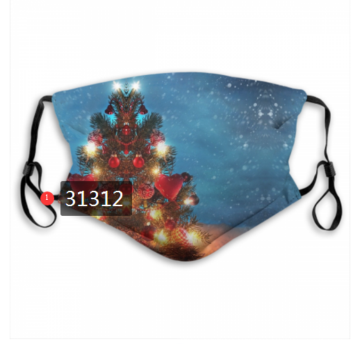 2020 Merry Christmas Dust mask with filter 111->mlb dust mask->Sports Accessory